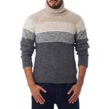 Men's alpaca sweater, 'Signs of the Earth'