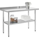 Nexel Stainless Steel Top Workbench Stainless Steel in Gray, Size 35.0 H x 48.0 W x 24.0 D in | Wayfair WB4824BSS