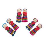 Joined in Love,'Worry Dolls with 100% Cotton Pouch from Guatemala (Set of 6)'
