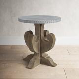 Birch Lane™ Levingston End Table Wood/Aluminum in Brown/Gray, Size 25.25 H x 24.0 W x 24.0 D in | Wayfair 5750-80114-MTL
