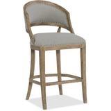 Hooker Furniture Boheme 30.75" Bar Stool Wood/Upholstered in Brown/Gray, Size 45.0 H x 22.5 W x 24.25 D in | Wayfair 5750-20360-MWD