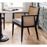 Orren Ellis Sowder Acrylic Side Chair Upholstered/Fabric in Black, Size 33.0 H x 23.5 W x 22.9 D in | Wayfair 90AB5A3294404252AB86F56C80C09C77