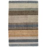 Dash and Albert Rugs Birchwood Striped Hand-Knotted Area Rug Cotton/Wool/Jute & Sisal in Gray, Size 120.0 W x 0.5 D in | Wayfair DA122-1014