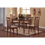 Lark Manor™ Ingelido 5 Piece Solid Wood Dining Set Wood/Upholstered Chairs in Brown, Size 30.0 H in | Wayfair 62C350E204B74B85A79736A44547A0D4