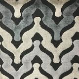 Top Fabric Monroe-Leicester Cut Velvet Upholstery Fabric in Gray, Size 55.0 W in | Wayfair MONROE_ZINC.1289