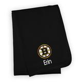 Infant Black Boston Bruins Personalized Blanket