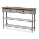 Ophelia & Co. Gauvin 46.8" Solid Wood Console Table Wood in Brown/Gray, Size 31.2 H x 46.8 W x 11.7 D in | Wayfair 95FB0BA5F7D7470A88BCE8FEF62755D1