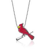 "Women's Alex Woo St. Louis Cardinals Little MLB Enamel Sterling Silver Necklace"