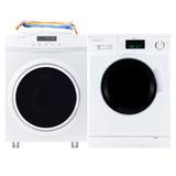 Equator Compact 1.57 Cu. Ft. High Efficiency Washer & Electric Dryer in Gray, Size 33.5 H x 23.6 W x 22.0 D in | Wayfair