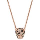 Diamond And Tsavorite Jaguar Pendant Necklace In 14k Rose Gold - Metallic - Bloomingdale's Necklaces