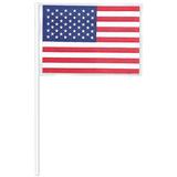 Amscan Patriotic American 2-Sided Plastic 1.2'x 6.25" Flag in Blue/Red, Size 14.0 H x 6.25 W in | Wayfair 216020