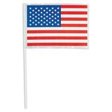 Amscan Patriotic American 2-Sided Plastic 1.2'x 6.25" Flag in Blue/Red, Size 14.5 H x 6.25 W in | Wayfair 216019