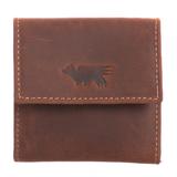 Esquire in Dark Brown,'Men's Two Compartment Dark Brown Leather Coin Wallet'