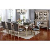 Etta Avenue™ Ashley Contemporary Dining Table Wood/Glass in Brown/Gray, Size 30.0 H in | Wayfair 47C90FB2DE8D4C2CA6D54A1F3E5FCC70