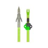 Muzzy Fiberglass Bowfishing Arrow with Iron 3-blade Point and Safety Slide Chartreuse SKU - 449353