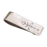 Luck Will Follow Me,'Engraved Stainless Steel Money Clip from Indonesia'