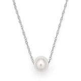 Cultured Freshwater Pearl Floating Pendant Necklace In 14k White Gold - Metallic - Bloomingdale's Necklaces