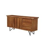 Foundry Select Boulder Creek Solid Acacia Sideboard Wood/Metal in Brown, Size 32.0 H x 67.0 W x 17.5 D in | Wayfair