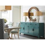 Barclay Butera Newport 78" 4 Drawer Sideboard Wood in Blue, Size 38.0 H x 78.0 W x 20.0 D in | Wayfair 01-0923-852