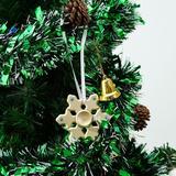Matashi Crystal Christmas Tree Snowflake Spinner Holiday Shaped Ornament Crystal in Yellow, Size 2.5 H x 2.5 W x 0.25 D in | Wayfair MTSP3141G