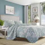 Tommy Bahama Home Laguna Beach Reversible Quilt Set Cotton in Blue/White, Size King Quilt + 2 King Shams | Wayfair USHSA91060890