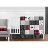Sweet Jojo Designs Rustic Patch 11 Piece Crib Bedding Set Polyester in Black/Gray/Red, Size 36.0 W in | Wayfair RusticPatch-11