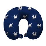 Blue Milwaukee Brewers Polyester-Fill Travel Pillow