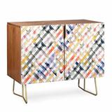 East Urban Home Ninola Summer Credenza Wood in Brown/Yellow, Size 31.0 H x 38.0 W x 20.0 D in | Wayfair D33BCF5F06A147E1AB166D5951063455
