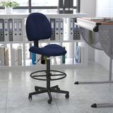 Symple Stuff Wingert Drafting Chair Upholstered in Green/Blue, Size 38.25 H x 20.0 W x 20.0 D in | Wayfair 845A1DF83D3A4C5096416EAFA7C95580