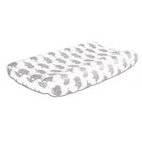 The Peanut Shell Elephant Changing Pad Cover, Grey