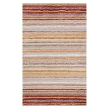 nuLOOM Classic Stripe Shag Rug, Red, 5X8 Ft
