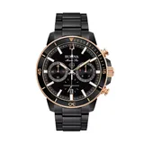 Bulova Men's Marine Star Black Ion-Plated Stainless Steel Chronograph Watch - 98B302, Size: Large