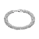 "Sterling Silver Interlocking Circle Link Bracelet, Women's, Size: 7.5"""