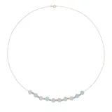 "14k Gold Aquamarine Beaded Necklace, Women's, Size: 18"", Blue"