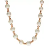PearLustre by Imperial 14k Rose Gold Filled Freshwater Cultured Pearl Station Necklace, Women's, White