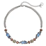 Simply Vera Vera Wang Beaded Fireball Multi Strand Necklace, Women's, Blue