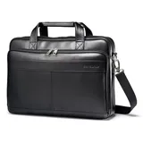 Samsonite Slim Leather Laptop Briefcase, Black
