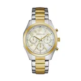 Caravelle by Bulova Women's Crystal Two Tone Stainless Steel Chronograph Watch - 45L169, Size: Medium, Multicolor