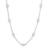 "PRIMROSE Sterling Silver Cubic Zirconia Station Necklace, Women's, Size: 20"", White"