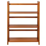 Casual Home 3-Shelf Folding Stackable Bookcase, Brown