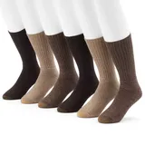Men's GOLDTOE 6-Pack Harrington Crew Socks, Size: 6-12, Green