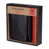 Men's Dockers RFID-Blocking Trifold Wallet with Zipper Closure, Black