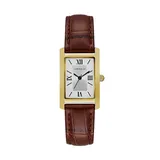 Caravelle by Bulova Women's Classic Leather Watch - 44L234, Size: Medium, Brown