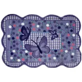 Fun Rugs Supreme Purple Butterfly Framed Rug - 3'3'' x 4'10'', Multicolor, 3X5 Ft
