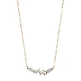 "10k Gold Crystal Drop Necklace, Women's, Size: 18"", White"