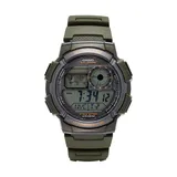 Casio Men's World Time Digital Chronograph Watch - AE1000W-3AVCF, Green