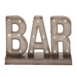 ''Bar'' LED Sign Table Decor, Grey