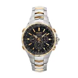 Seiko Men's Coutura Two Tone Stainless Steel Radio Sync Solar Watch - SSG010, Size: Large, Multicolor