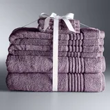 Simply Vera Vera Wang Signature 6-piece Bath Towel Set, Dark Pink, 6 Pc Set