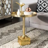 Safavieh Corvus Tray Top Round End Table, Yellow
